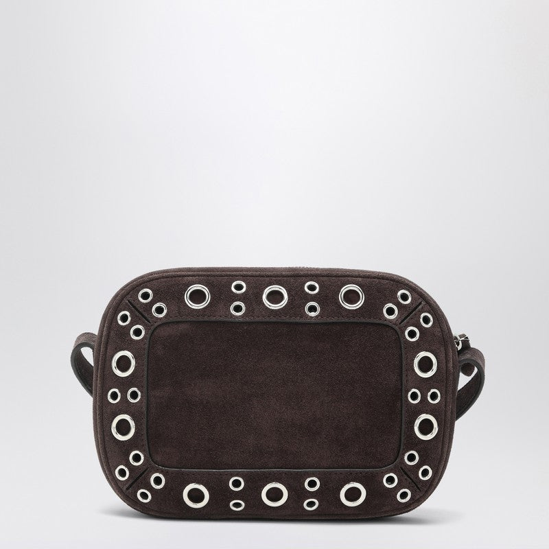 Valentino Garavani Nellcôte Bag Brown In Suede With Studs And Rivets