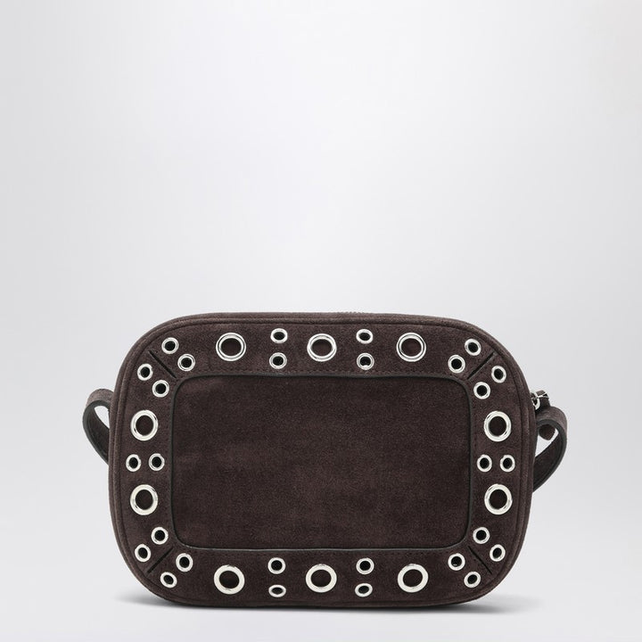 Valentino Garavani Nellcôte Bag Brown In Suede With Studs And Rivets