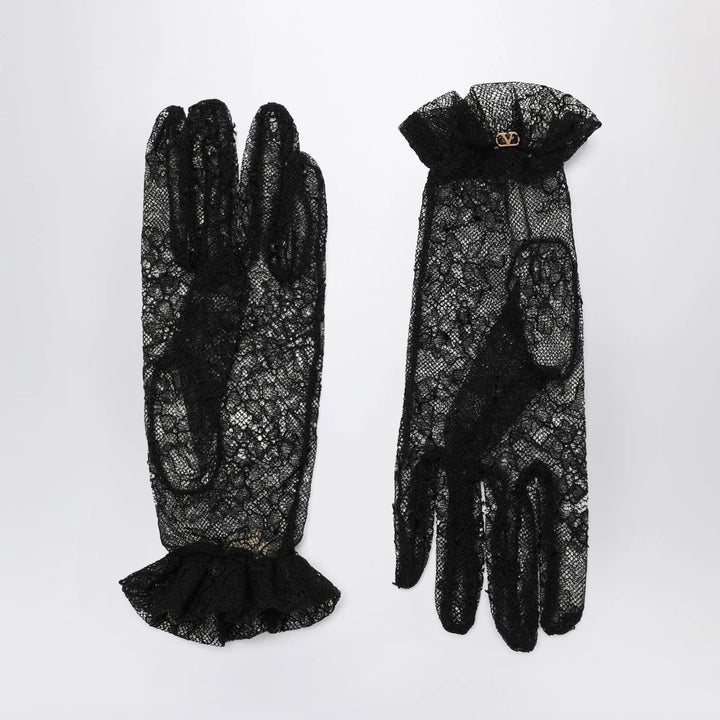 Valentino Garavani - Black lace Vlogo Signature gloves