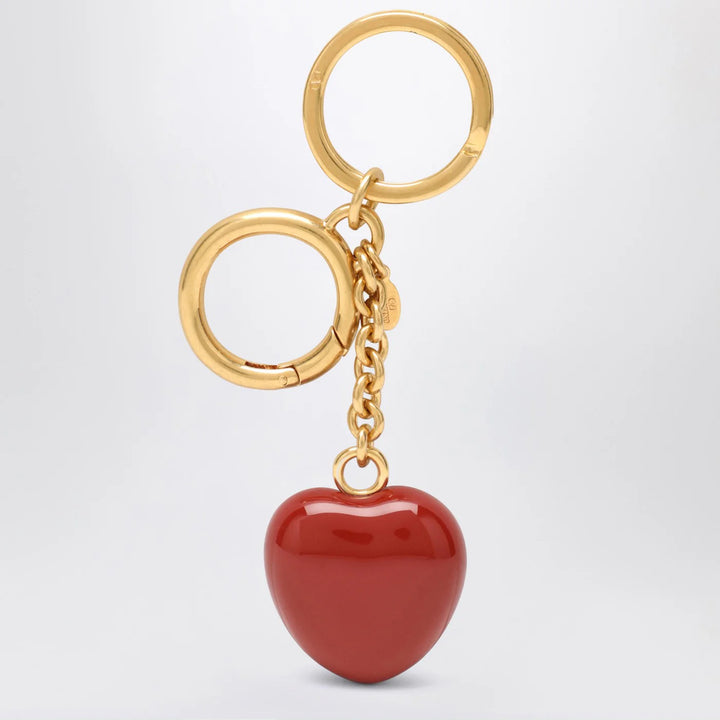 Valentino Garavani - Bag charm keyring Coeur Royal in red