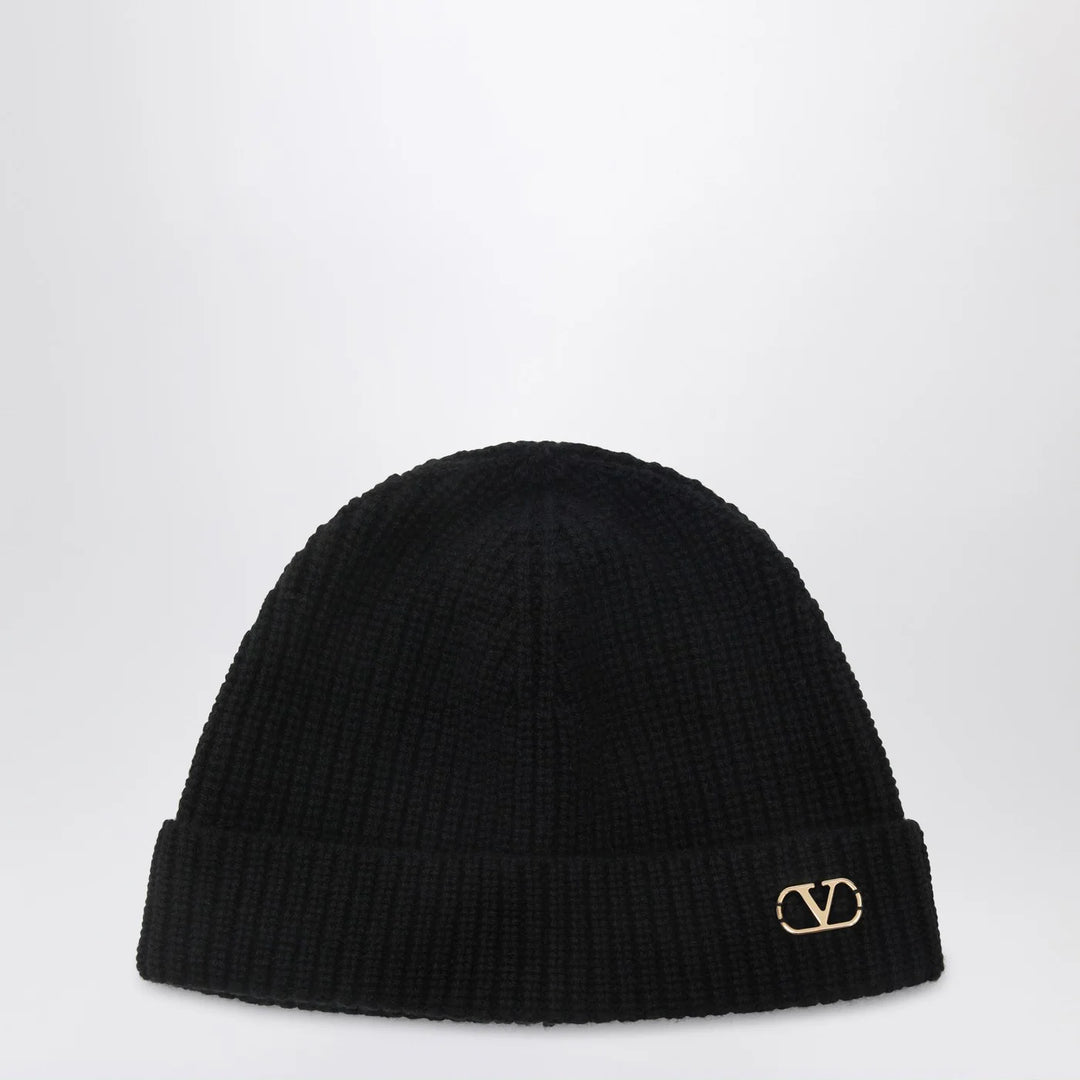 Valentino Garavani - VLogo Signature beanie black in cashmere