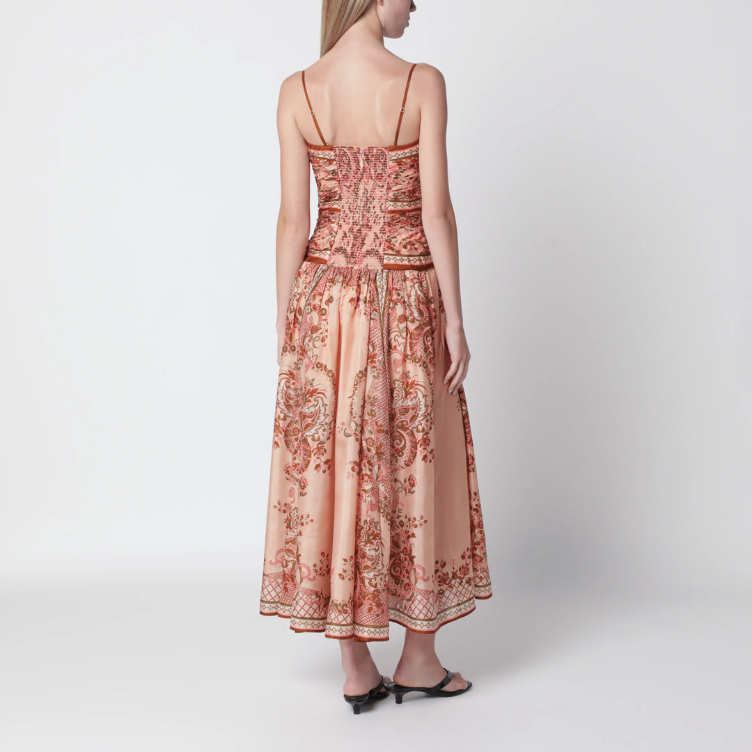 ZIMMERMANN - Aster midi dress with silk scarf detail