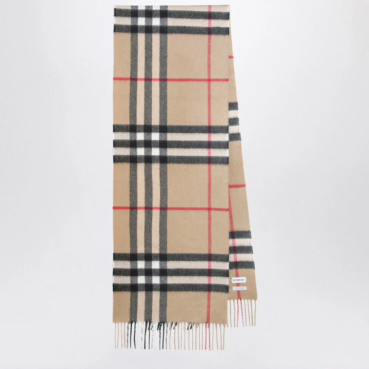 Burberry - Cashmere scarf with Check motif