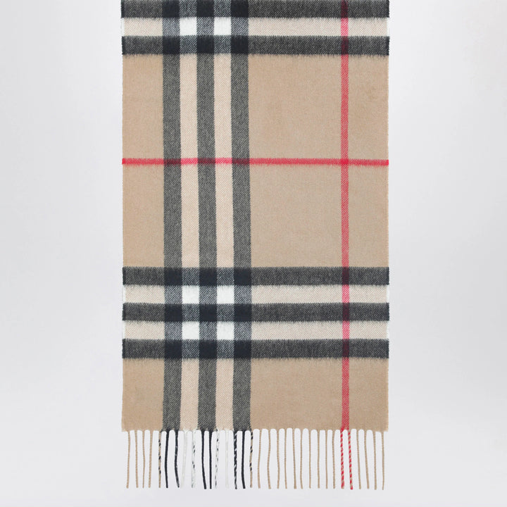 Burberry - Cashmere scarf with Check motif