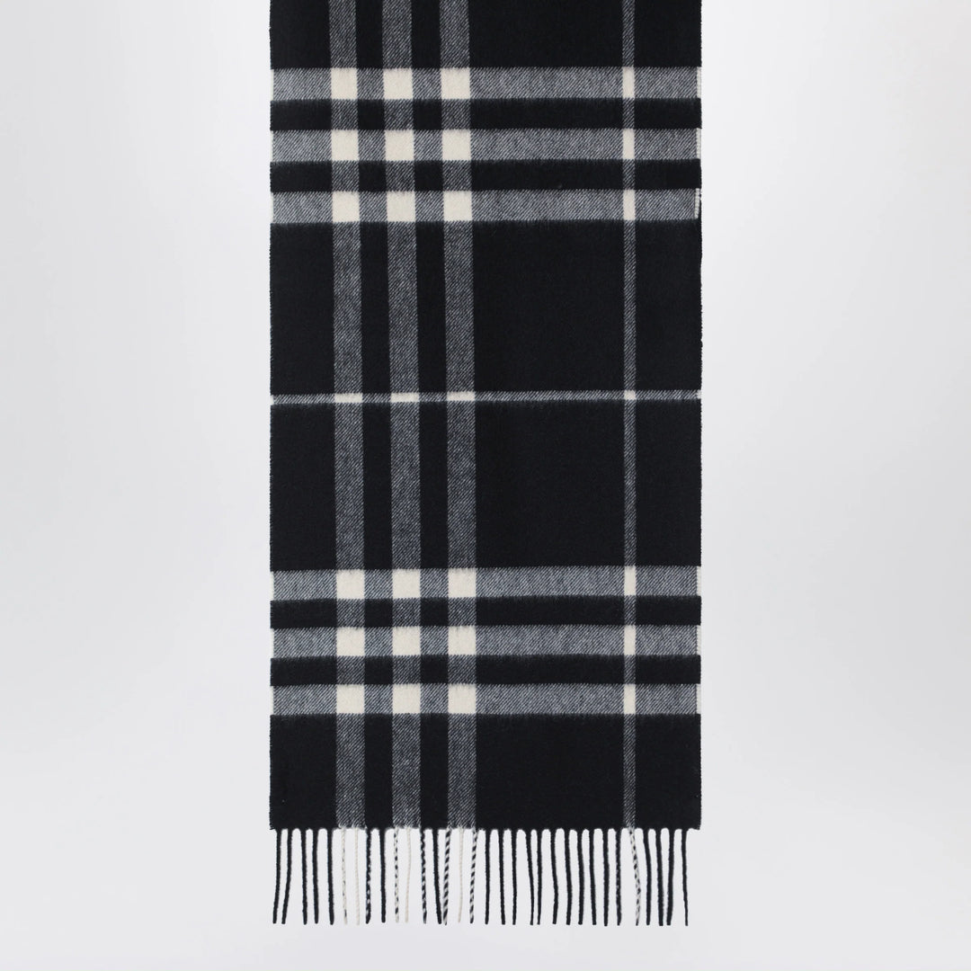 Burberry - Black Check cashmere scarf