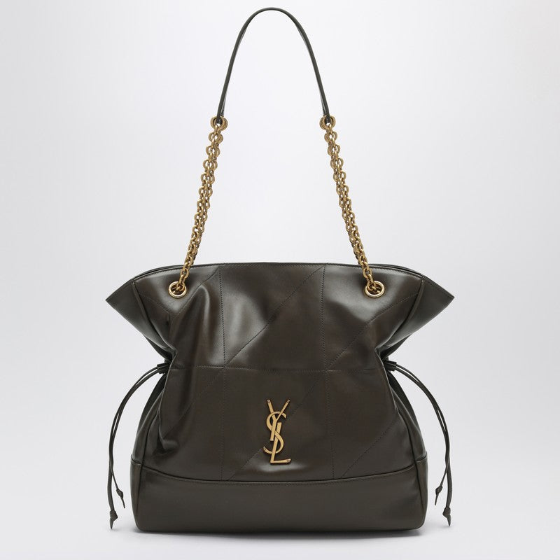 Saint Laurent Brown leather shopping bag Jamie