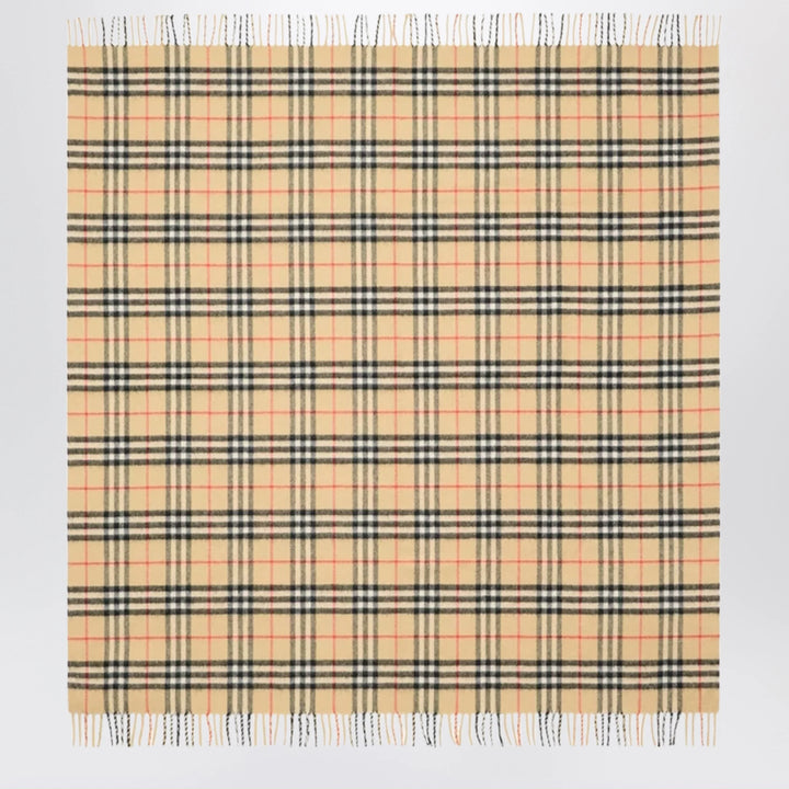 Burberry - Sand beige Check wool scarf