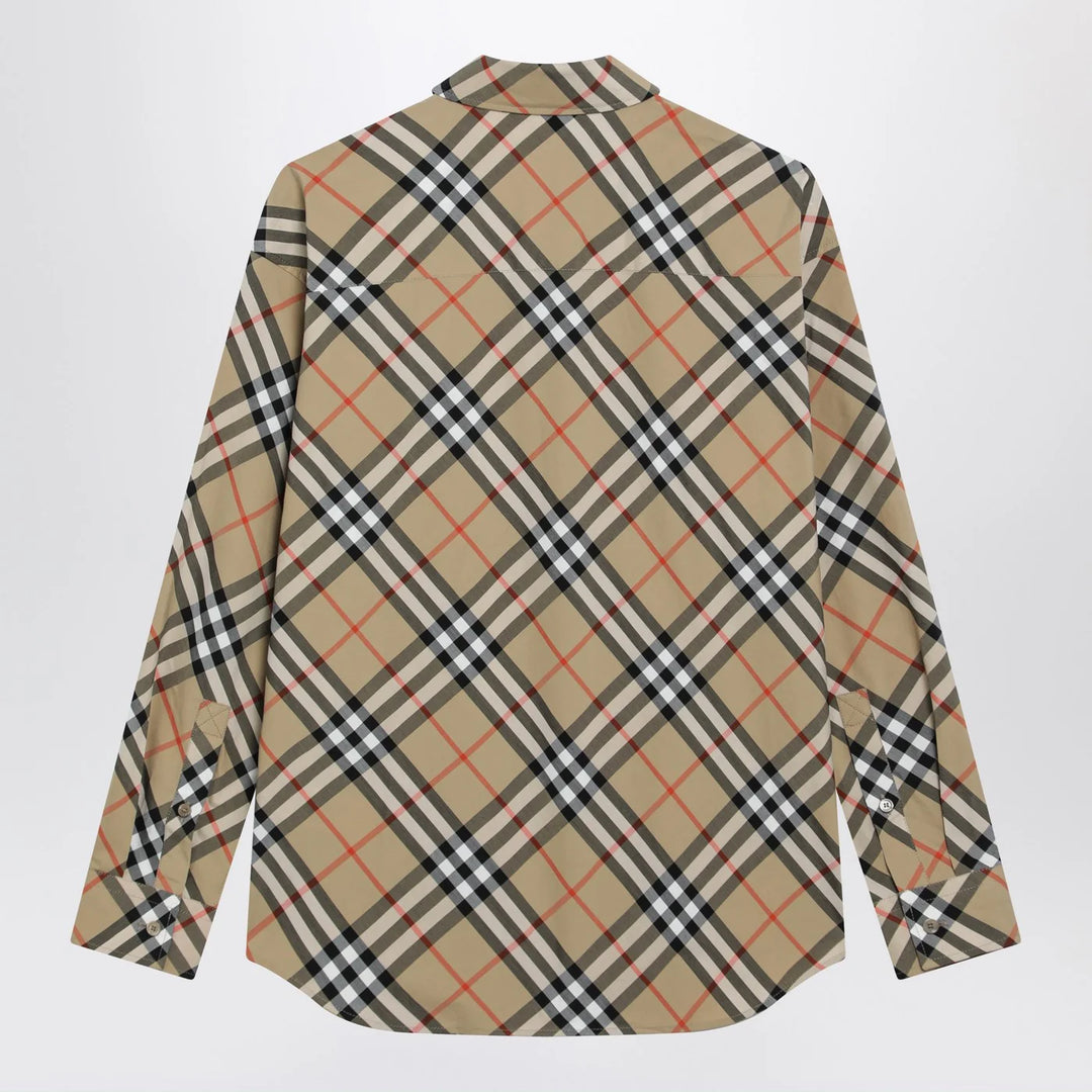 Burberry - Beige shirt with Check pattern