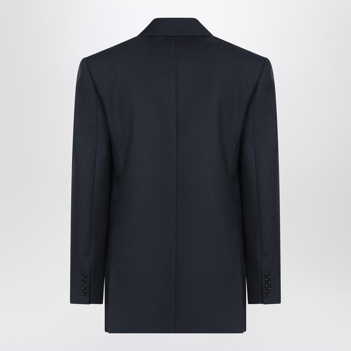 Saint Laurent Double-breasted navy blue wool jacket