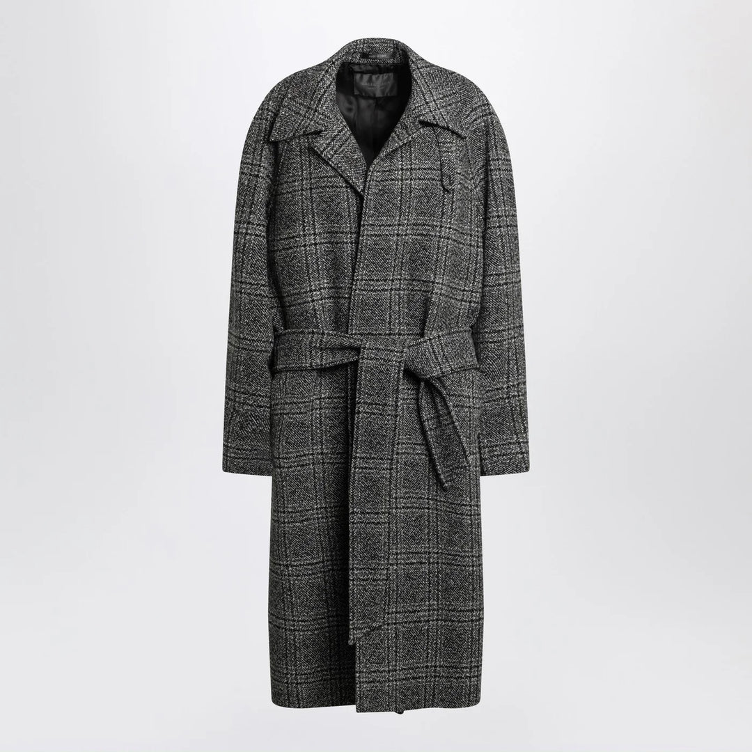 Balenciaga - Raglan One Layer coat in black/grey check