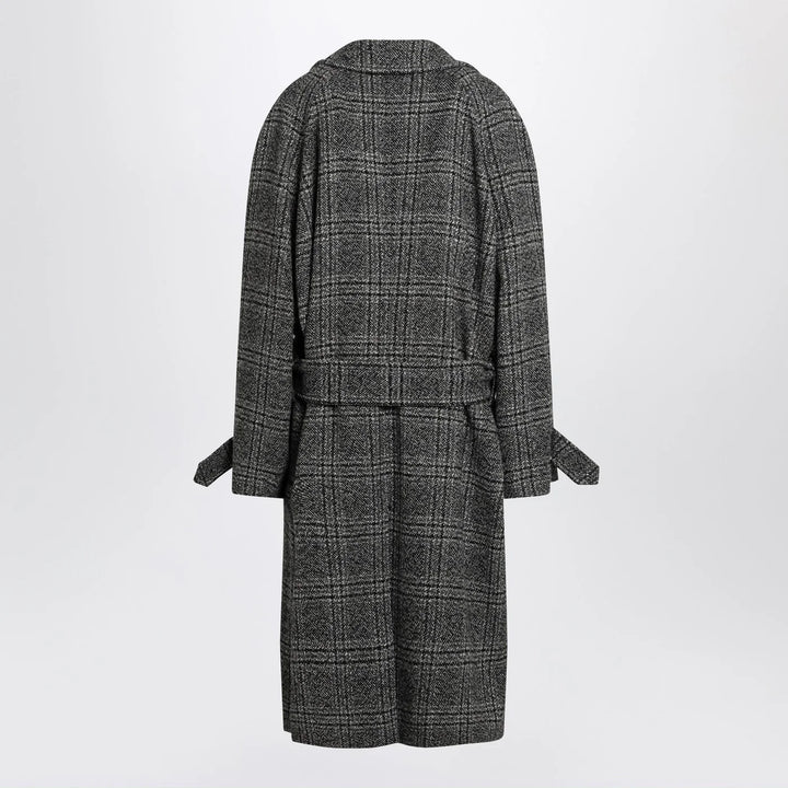 Balenciaga - Raglan One Layer coat in black/grey check
