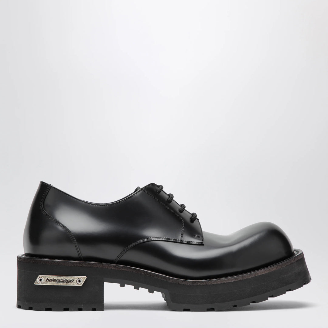 Balenciaga - Denom derby shoes in calfskin leather