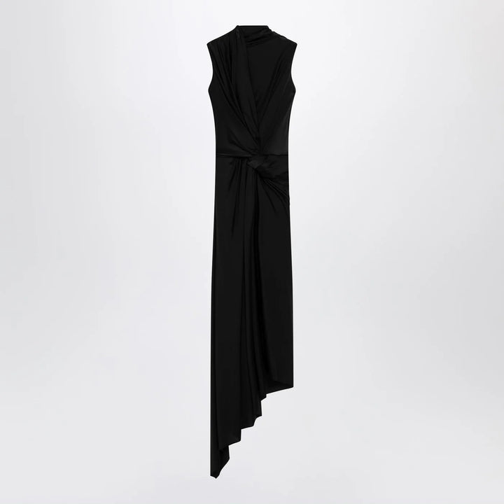 Balenciaga - Black draped midi dress