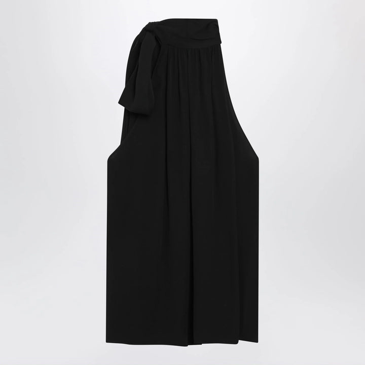 Valentino - Black silk top with neck bow
