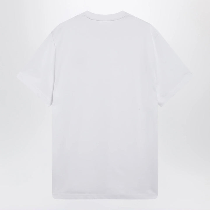 Moncler - White cotton jersey T-shirt with logo patch