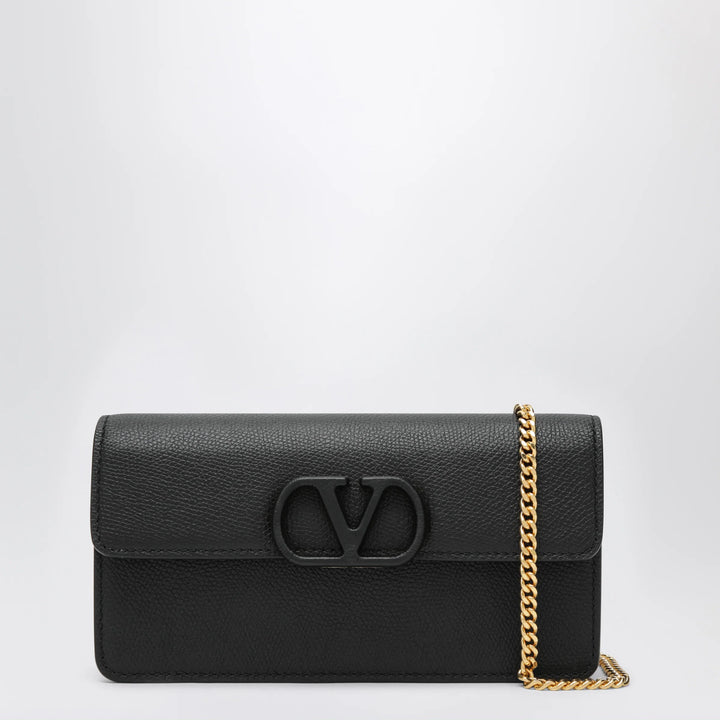Valentino Garavani - VLogo Signature chain wallet in black leather