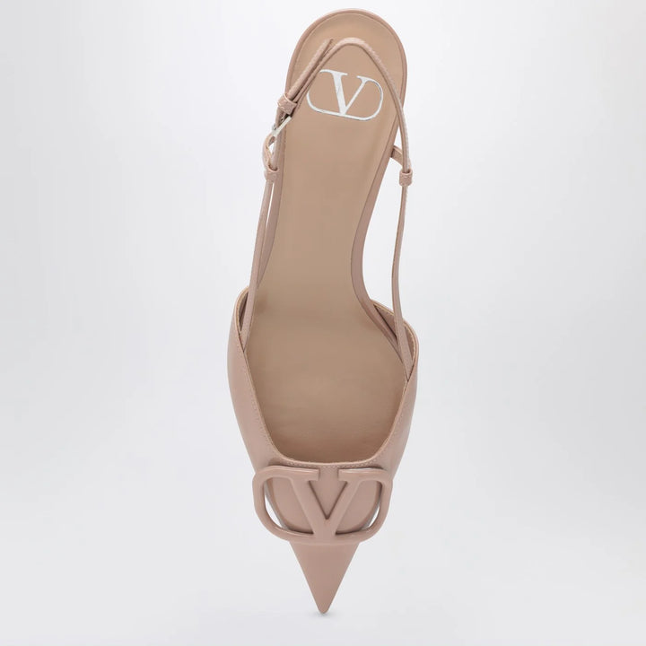 Valentino Garavani - Vlogo Signature slingback pumps pink in patent leather