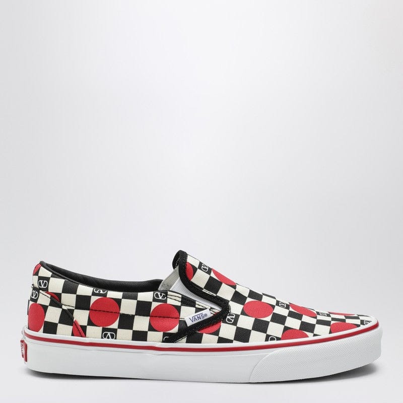 Shoes Valentino Garavani X Vans - Slip-On sneakers black/red with VLogo Checkerboard print and polka-dot detail - 46 IT Brand