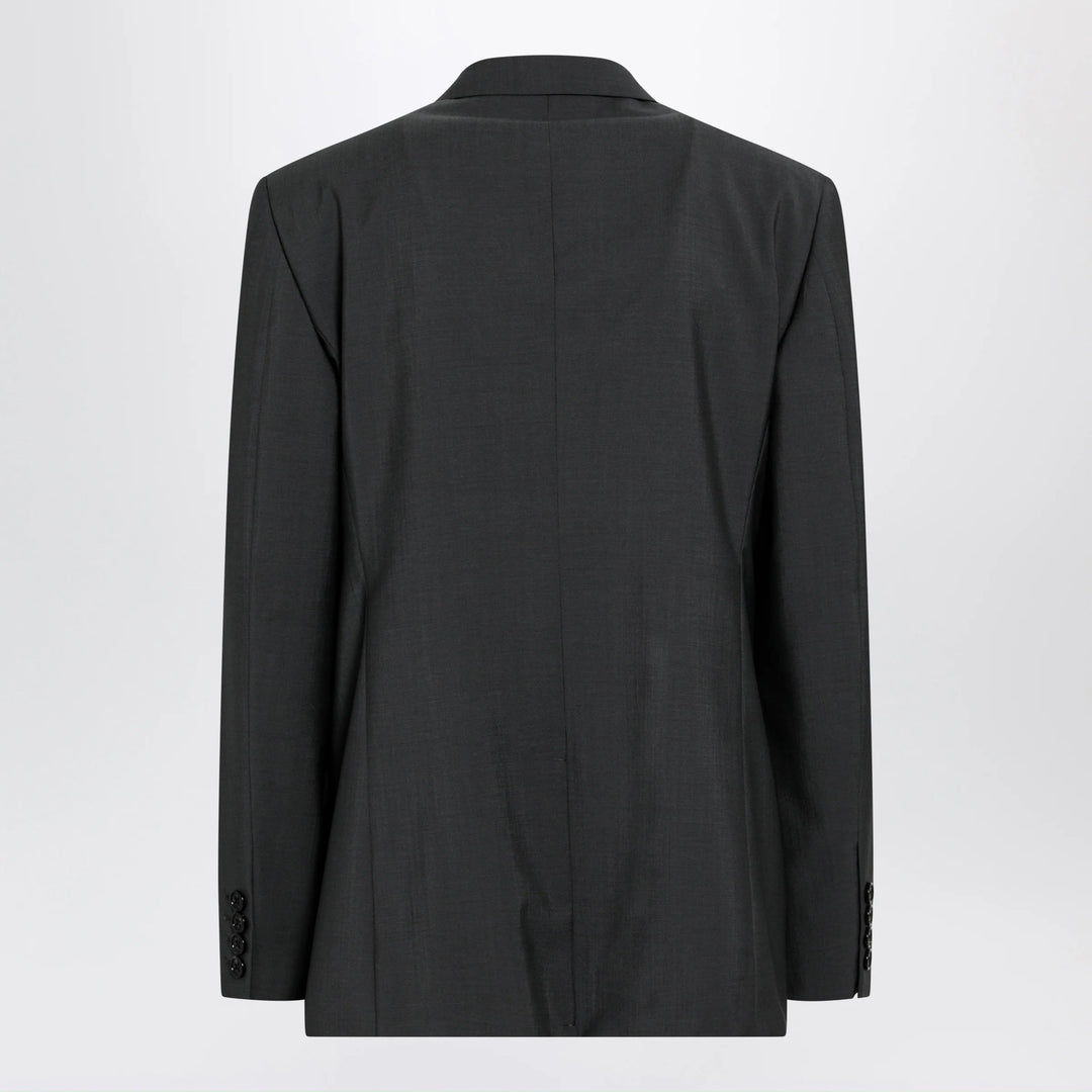 Valentino - Single-breasted wool and mohair jacket in black