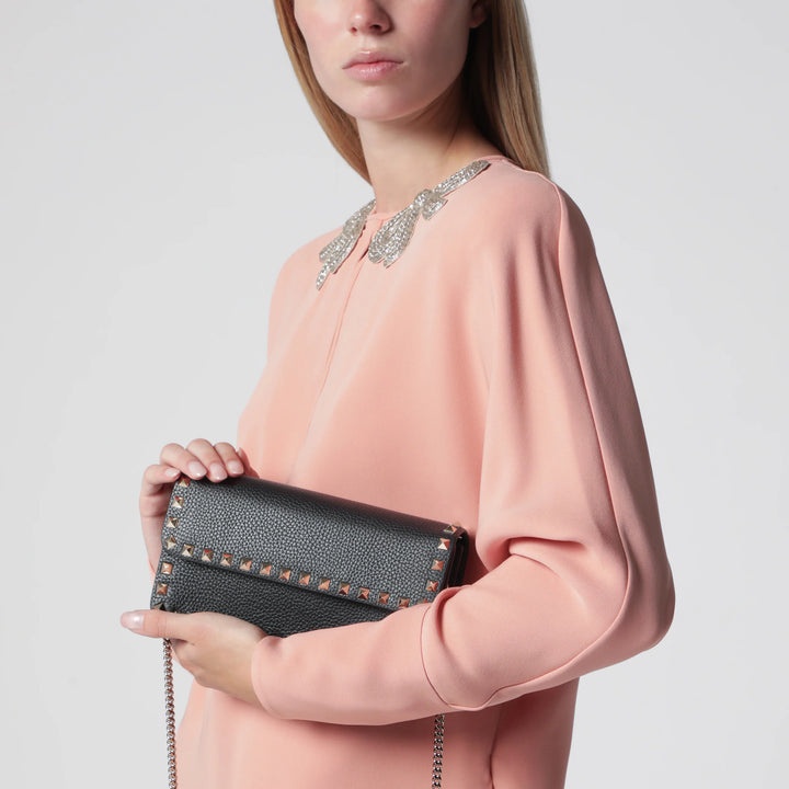 Valentino Garavani - Pouch with black Rockstud chain