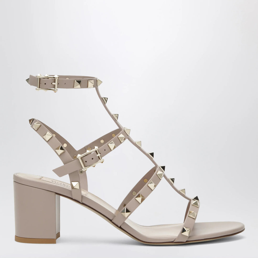Valentino Garavani - Rockstud sandals with blush-colored straps