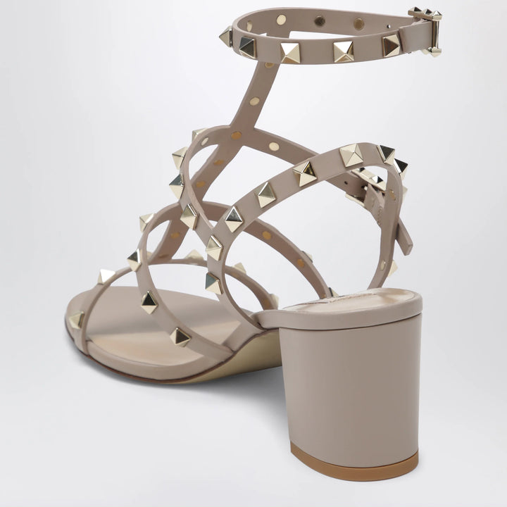 Valentino Garavani - Rockstud sandals with blush-colored straps