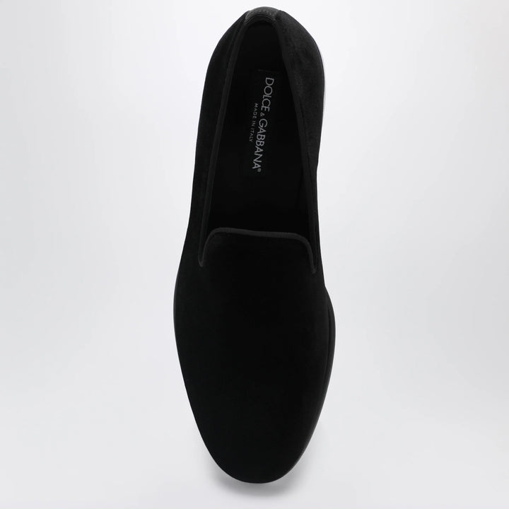 Dolce&amp;Gabbana - Black velvet goatskin loafers