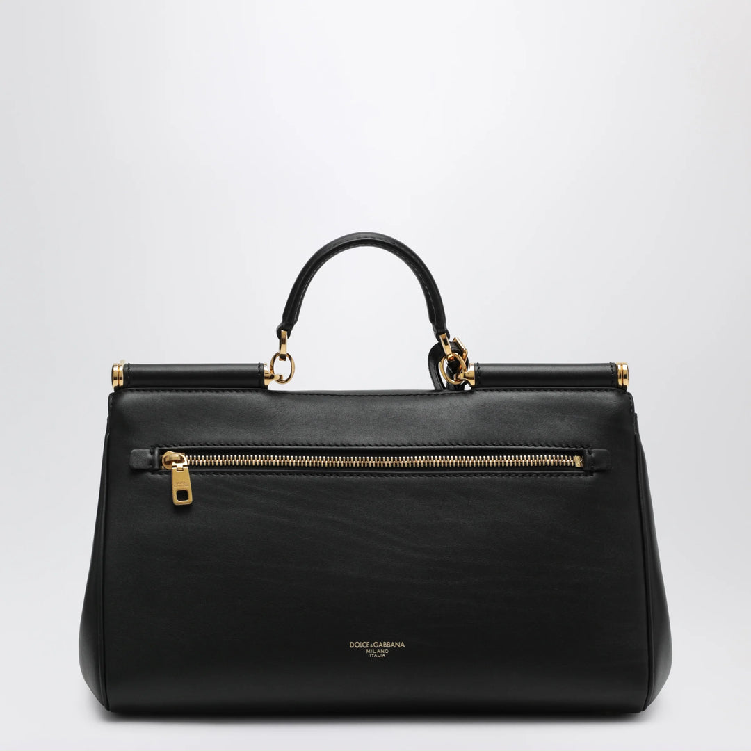 Dolce&amp;Gabbana - My Sicily medium black plongé leather bag