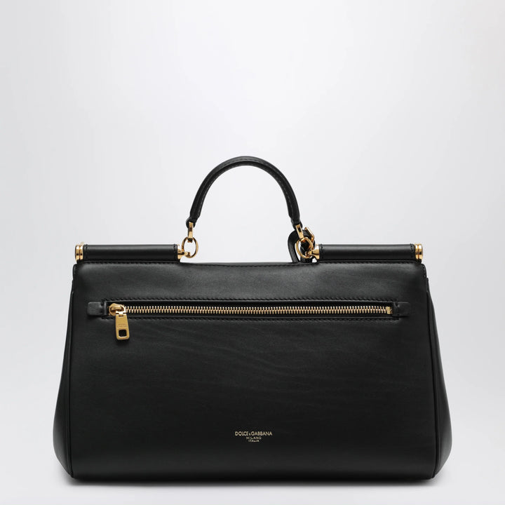 Dolce&amp;Gabbana - My Sicily medium black plongé leather bag