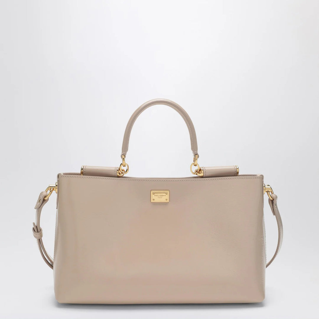 Dolce&amp;Gabbana - Vittoria handbag in flesh-coloured leather