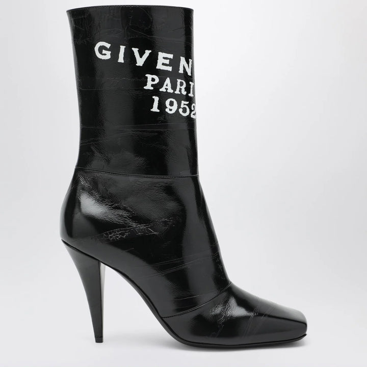 Givenchy - Black Sliced Square GIVENCHY Tape ankle boots