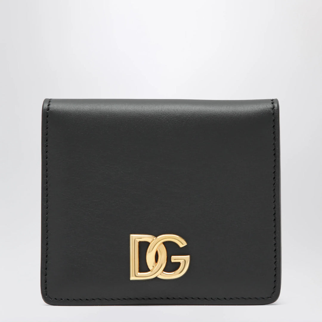 Dolce&amp;Gabbana - Black leather wallet with DG logo
