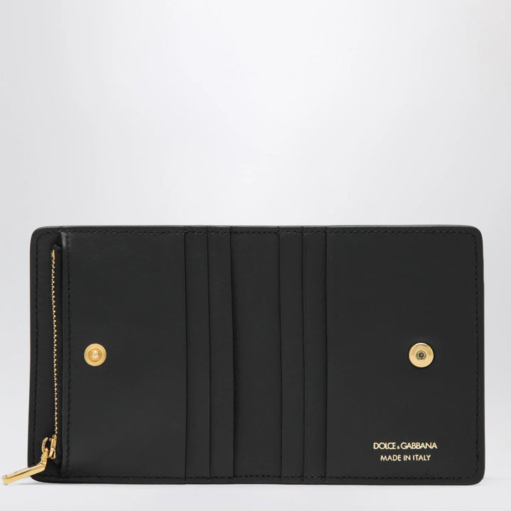 Dolce&amp;Gabbana - Black leather wallet with DG logo