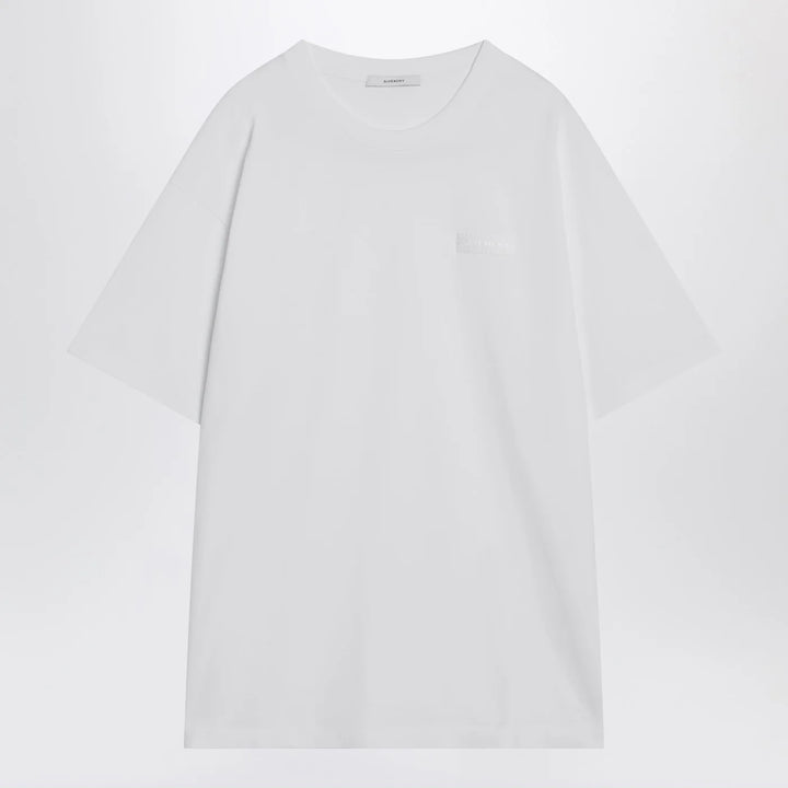 Givenchy - White cotton T-shirt with logo patch