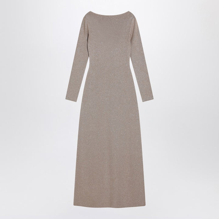 Max Mara Pianoforte Beige dress in viscose and lurex yarn