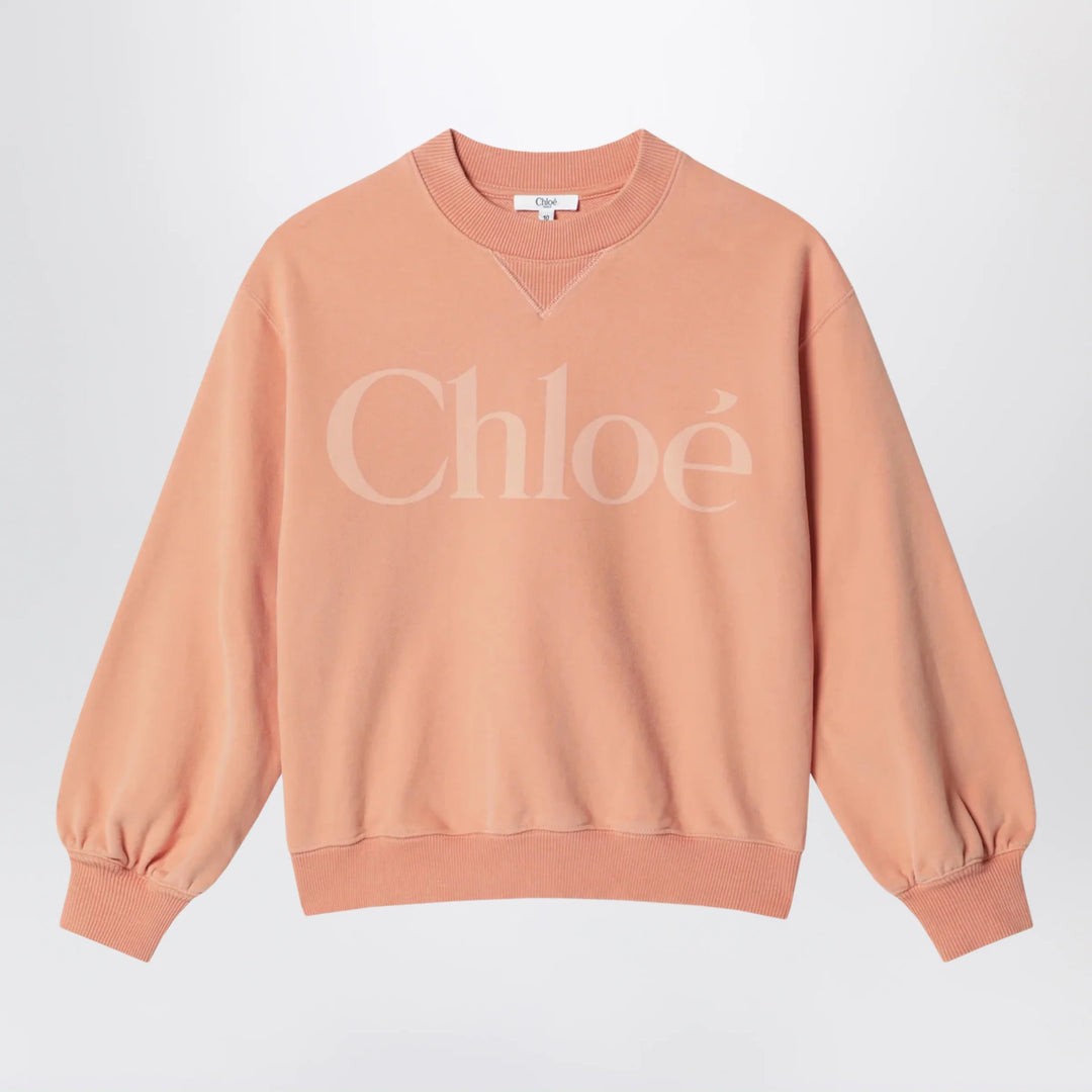 Chloé - Apricot sweatshirt with logo print
