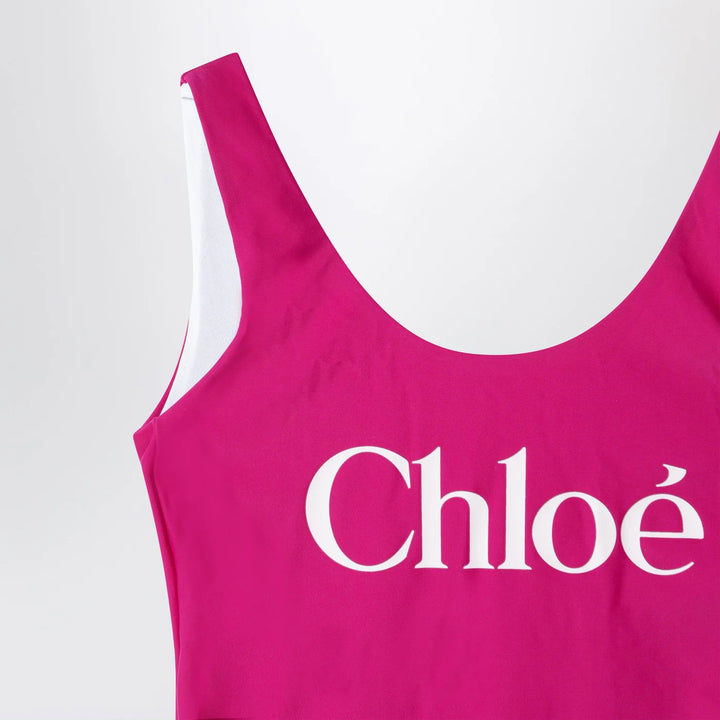 Chloé - Fuchsia swimsuit with logo