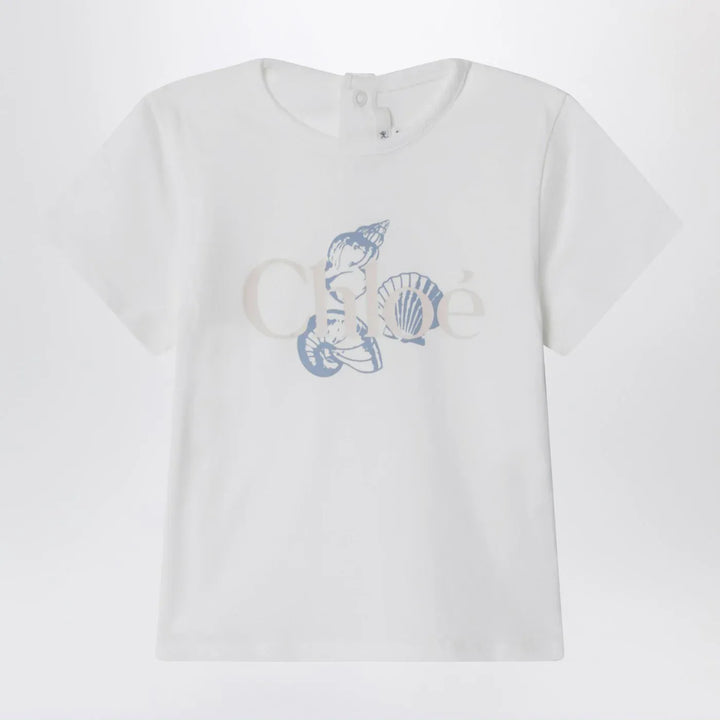 Chloé - White T-shirt with logo print