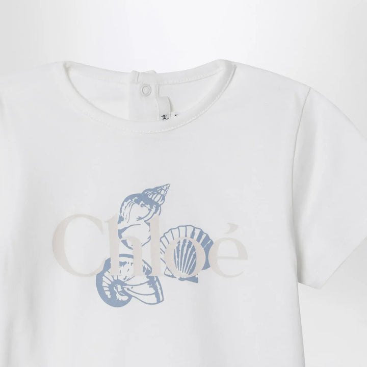 Chloé - White T-shirt with logo print