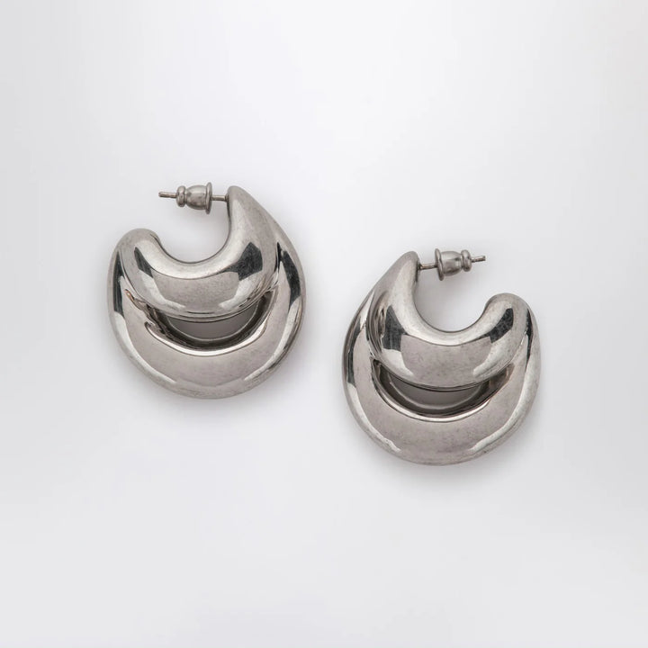 PANCONESI - Blow Up Huggies earrings in silver tone