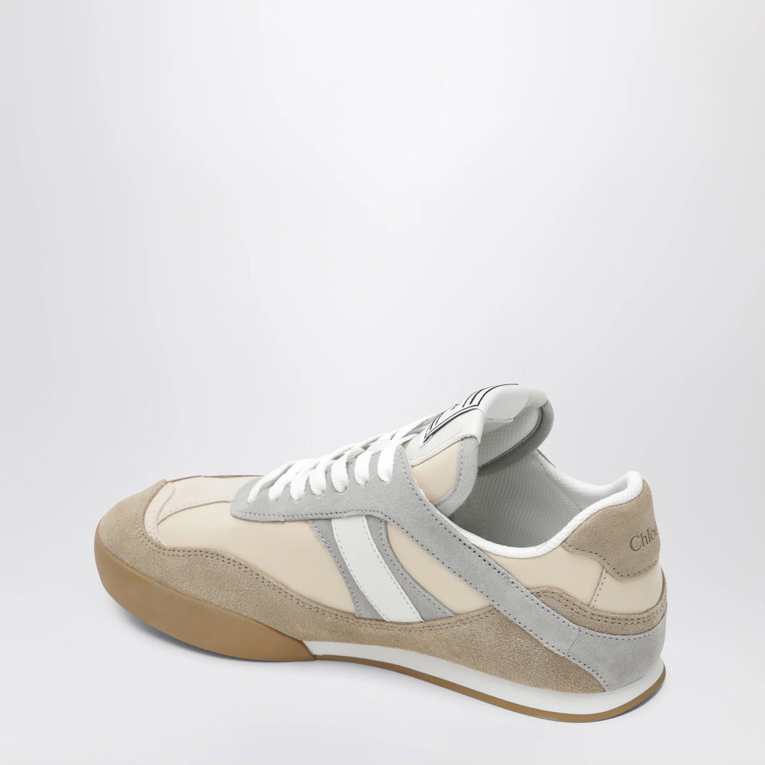 Chloé - Kick sneakers in leather and suede in dove grey