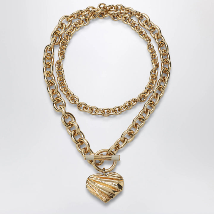 Chloé - Gold/Ivory heart chain necklace