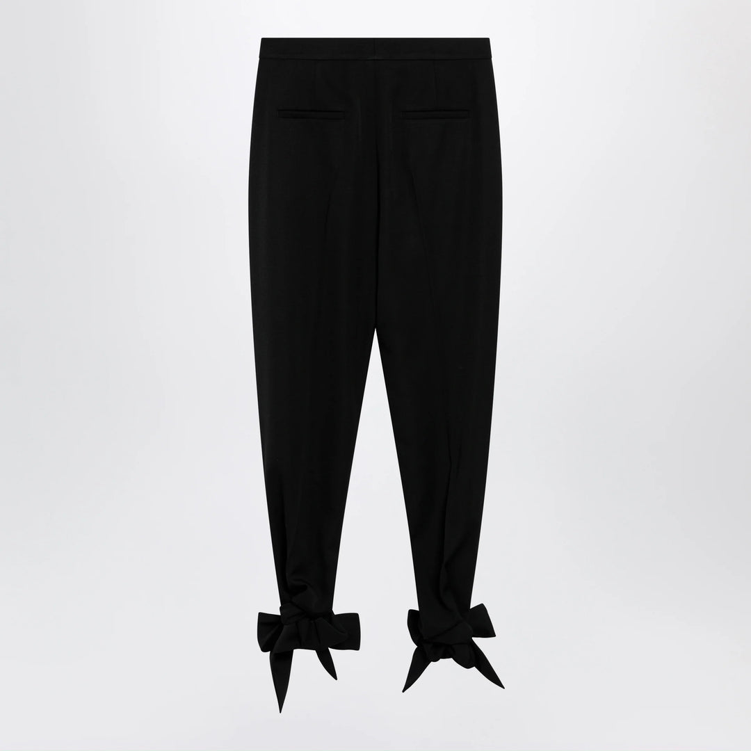 Chloé - Black pleated fluid crêpe de chine trousers