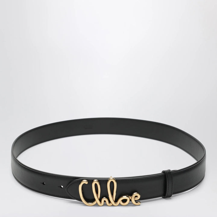Chloé - Iconic calfskin leather belt in black