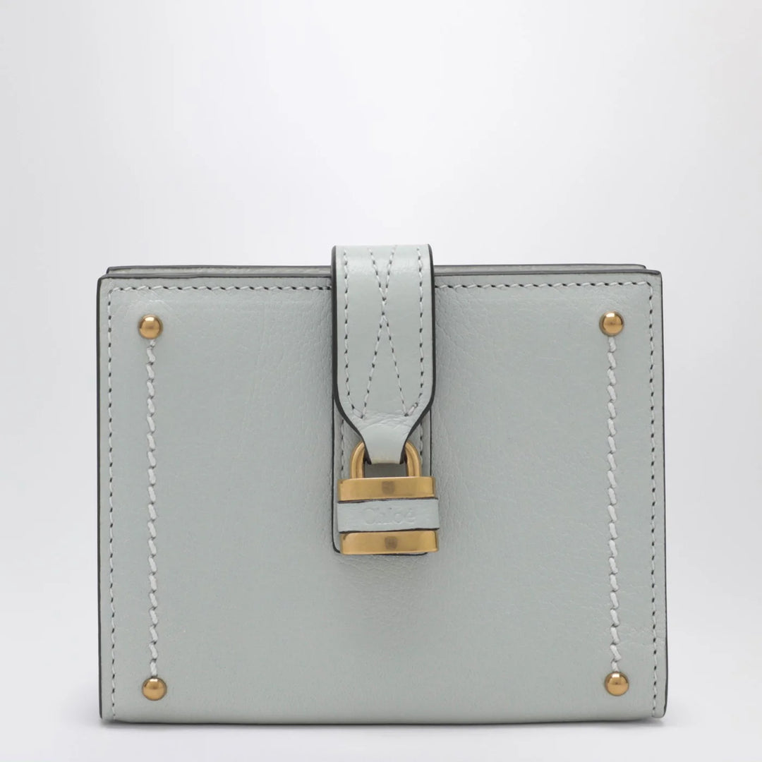 Chloé - Paddington square wallet in aqua blue leather