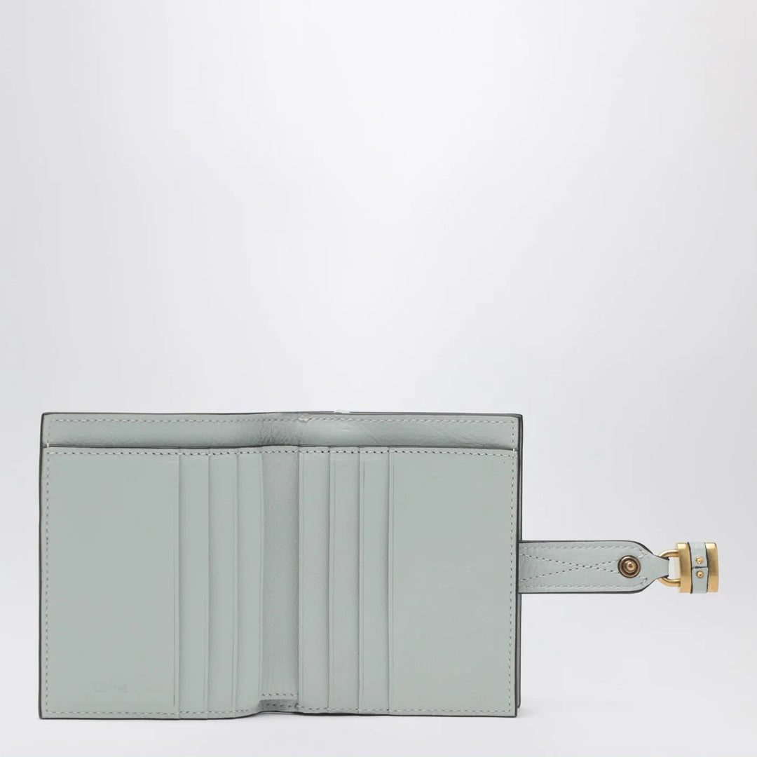 Chloé - Paddington square wallet in aqua blue leather