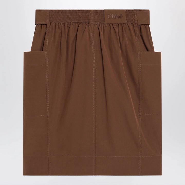 Chloé - Brown skirt with oversized bow