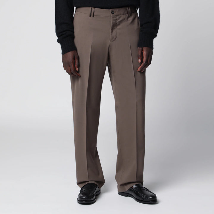 PT Torino - Taupe Wool-Blend Trousers Brand Pants 46 IT