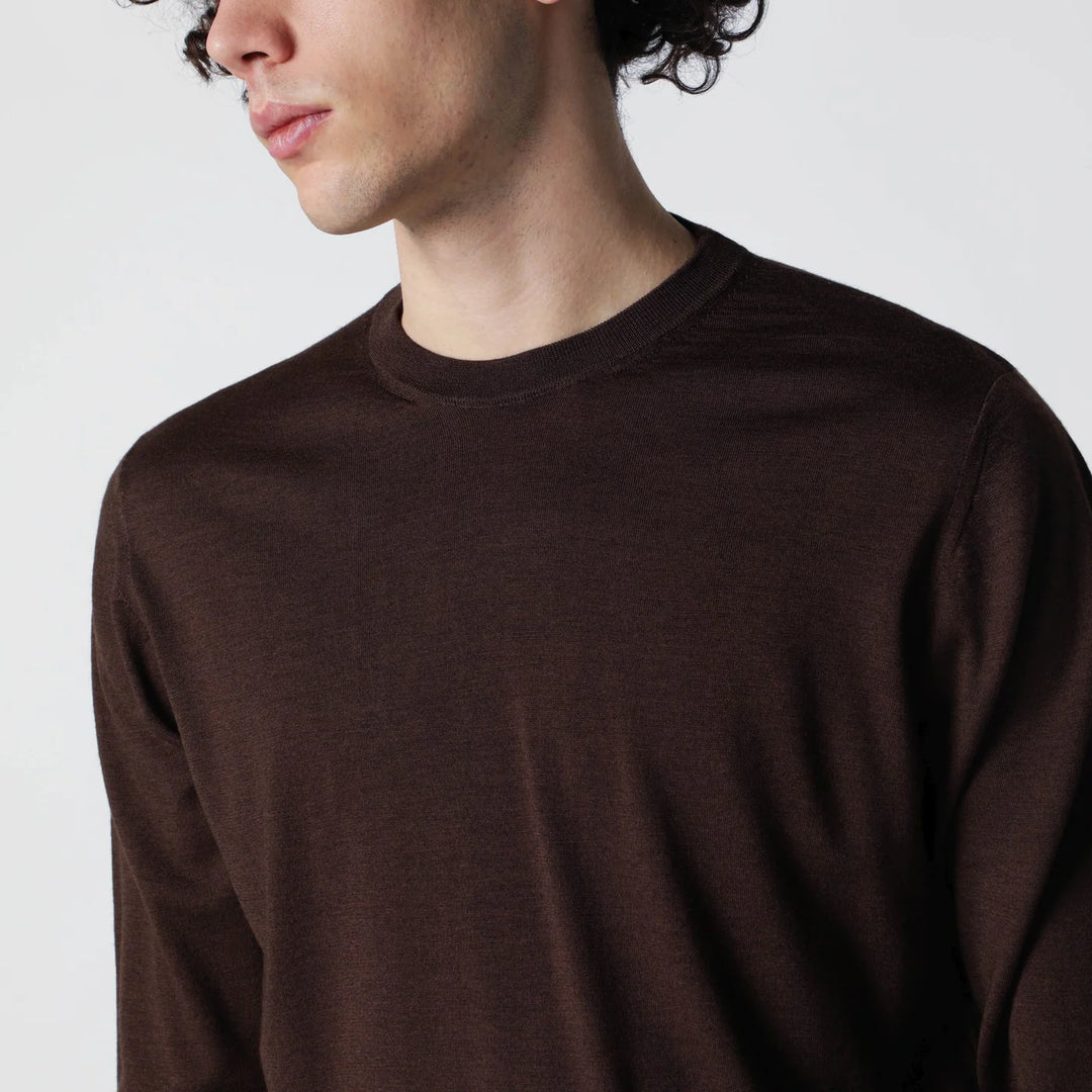 Drumohr - Chocolate brown wool sweater