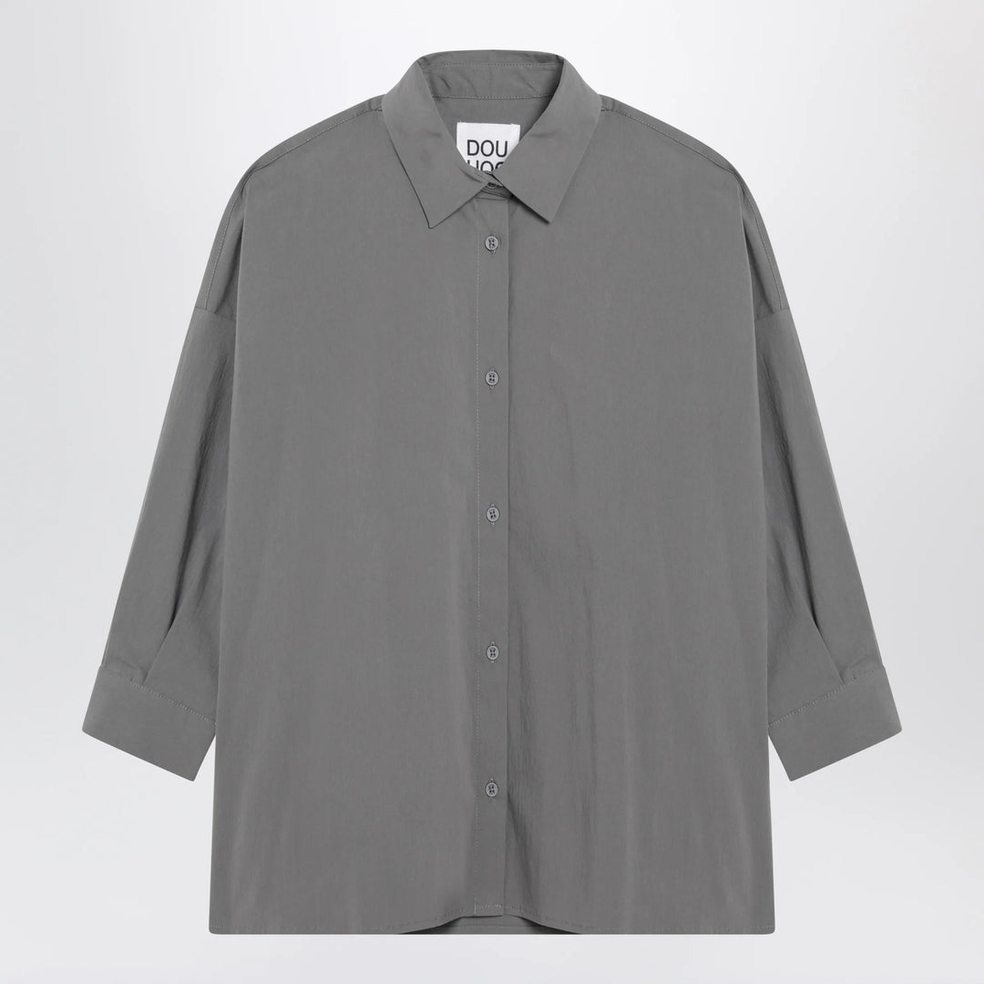 Douuod - Grey cotton-blend shirt